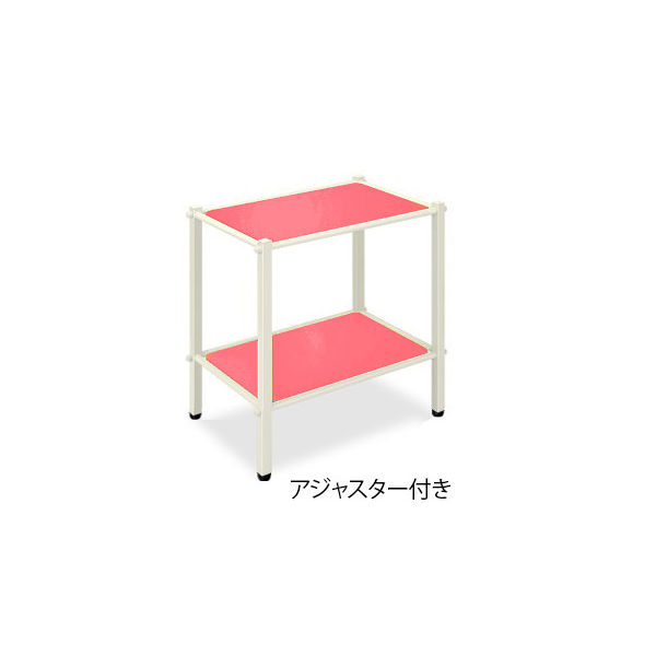 高田ベッド製作所 LSワゴン(アジャスター付き) 幅50×奥行36×高さ65cm ピンク TB-1010-02 1台 62-8624-04（直送品）