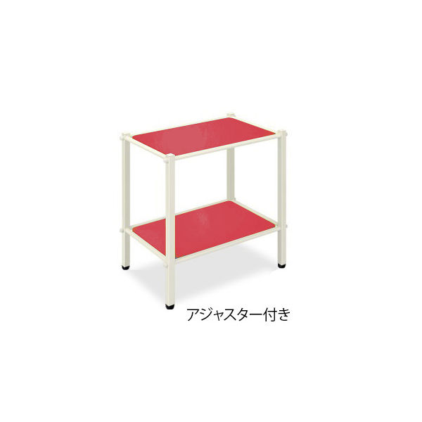 高田ベッド製作所 LSワゴン(アジャスター付き) 幅50×奥行46×高さ65cm レッド TB-1010-02 1台 62-8624-33（直送品）