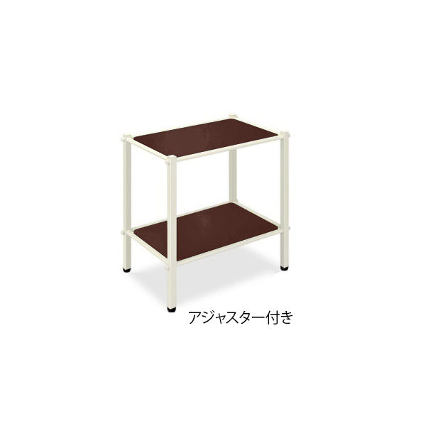 高田ベッド製作所 LSワゴン(アジャスター付き) 幅60×奥行46×高さ65cm 茶 TB-1010-02 1台 62-8624-91（直送品）