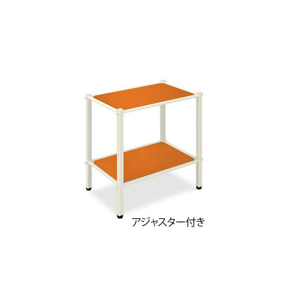 高田ベッド製作所 LSワゴン(アジャスター付き) 幅55×奥行36×高さ65cm オレンジ TB-1010-02 1台 62-8624-43（直送品）