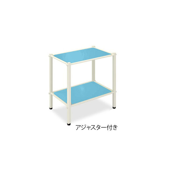 高田ベッド製作所 LSワゴン(アジャスター付き) 幅55×奥行36×高さ65cm スカイブルー TB-1010-02 1台（直送品）