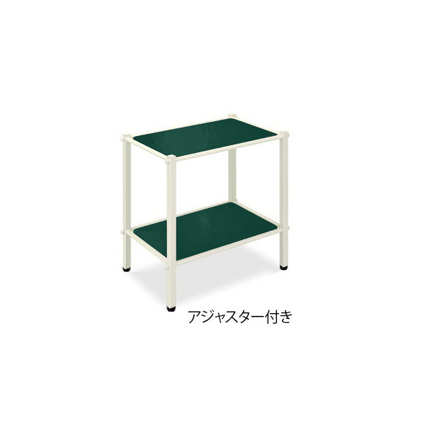 高田ベッド製作所 LSワゴン(アジャスター付き) 幅60×奥行36×高さ65cm メディグリーン TB-1010-02 1台（直送品）