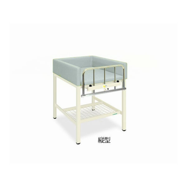 高田ベッド製作所 S型オムツ交換台(縦型) 幅55(全幅65)×奥行75(全奥行80)×高さ85(全高103)cm グレー TB-722-01 1台（直送品）