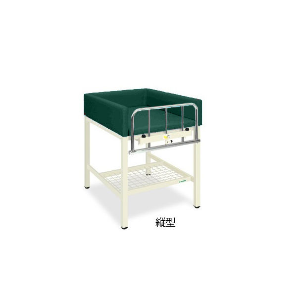 S型オムツ交換台(縦型) 幅55(全幅65)×奥行80(全奥行85)×高さ80(全高98)cm メディグリーン TB-722-01 1台（直送品）