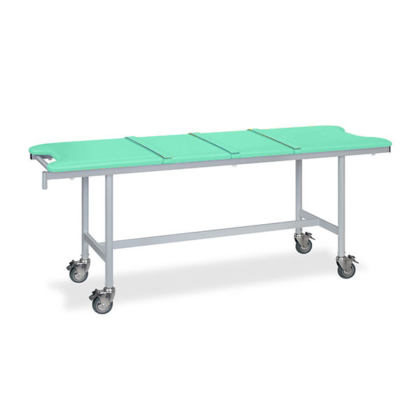 高田ベッド製作所 アルミストレッチャー100(ベルト付き) 幅70×長さ190×高さ80cm ライトグリーン TB-1351 1個（直送品）