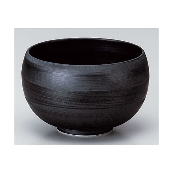 アースモス 有田焼 多用丼 モノトーン黒丼 （2個入）（直送品
