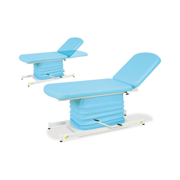 高田ベッド製作所 有孔油圧式マイスターL 幅65×長さ180×高さ49~81cm ライトブルー TB-1423U 1個 63-2608-61（直送品）