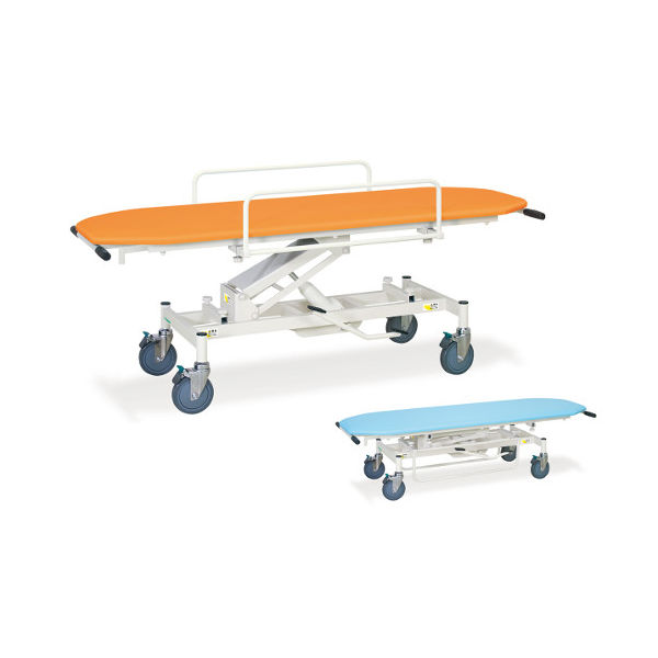 高田ベッド製作所 C型油圧ストレッチャー150 幅55×長さ180×高さ50~80cm グレー TB-1441 1個 63-2726-29（直送品）