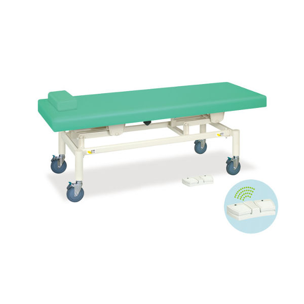 高田ベッド製作所 電動キャスタ150 幅65×長さ180×高さ45~81cm ライトグリーン TB-1420 1個 63-2727-93（直送品）