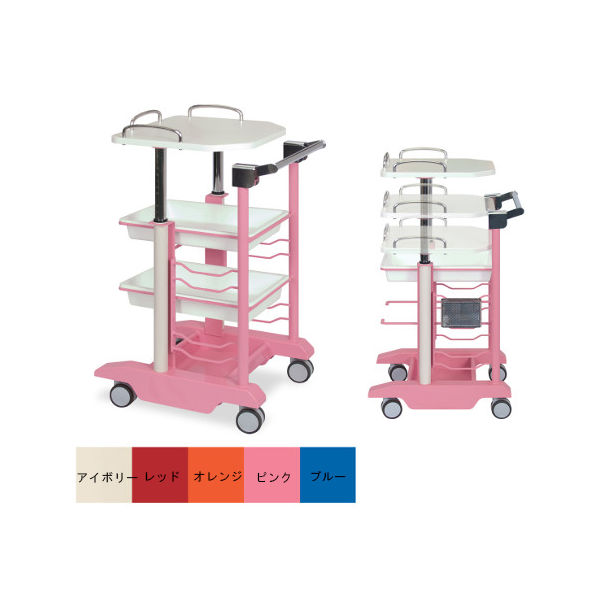 高田ベッド製作所 ナースカー・フォルテ 幅47×奥行59.5×高さ83cm アイボリー TB-1370 1個 63-2735-75（直送品）