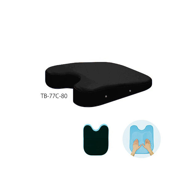 高田ベッド製作所 ケアーバストップ 幅42×奥行50×高さ3/11cm 黒 TB-77C-80 1個 63-0985-40（直送品）