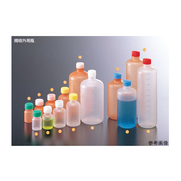 馬野化学容器 規格外用瓶 500mL 茶/原色(PP製) 1-30 1ケース(50本) 63-1377-99（直送品）