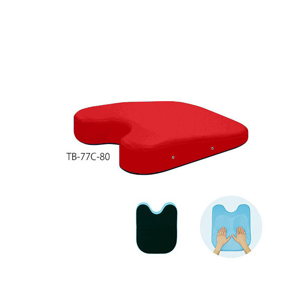 高田ベッド製作所 ケアーバストップ 幅42×奥行50×高さ3/11cm レッド TB-77C-80 1個 63-0985-55（直送品）