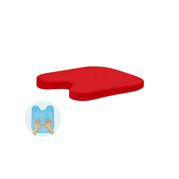 高田ベッド製作所 薄型ケアーバストップ 幅42×奥行40×高さ3/8cm レッド TB-77C-143 1個 63-0985-91（直送品）