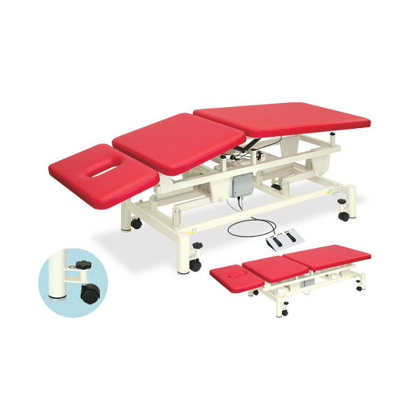 高田ベッド製作所 トリートセクション3A 幅60×長さ190×高さ45~83cm メディブルー TB-618 1個 63-2646-69（直送品）