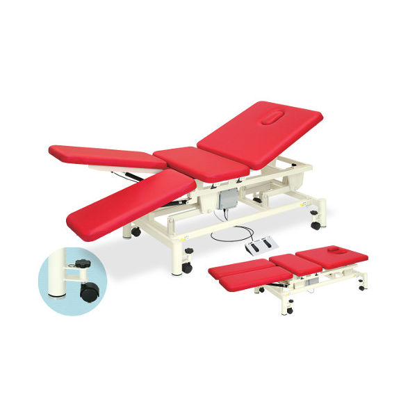 高田ベッド製作所 トリートセクション4S 幅60×長さ190×高さ45~83cm スカイブルー TB-656 1個 63-2646-13（直送品）