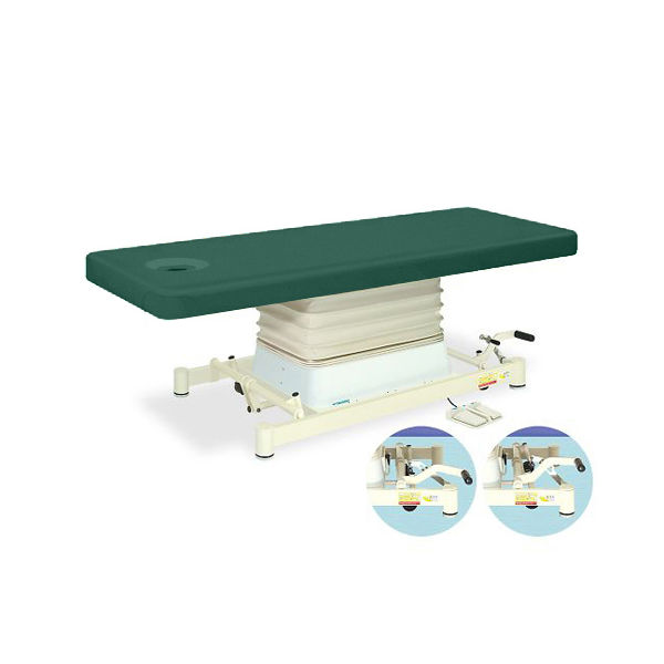 高田ベッド製作所 有孔垂直電動SPタイプ 幅65×長さ180×高さ48~81cm メディグリーン TB-730 1個 63-0356-65（直送品）