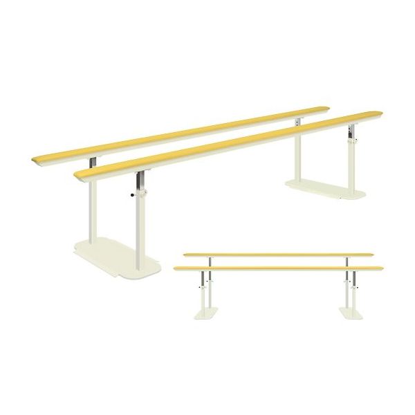 高田ベッド製作所 L型平行支持台 幅50×長さ300×高さ65~107cm 茶 TB-718 1個 63-0402-49（直送品）