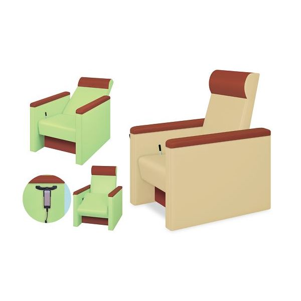 高田ベッド製作所 電動起立補助らくチェアー 幅51×奥行82~120×高さ41cm 白 TB-1399 1個 63-0394-44（直送品）