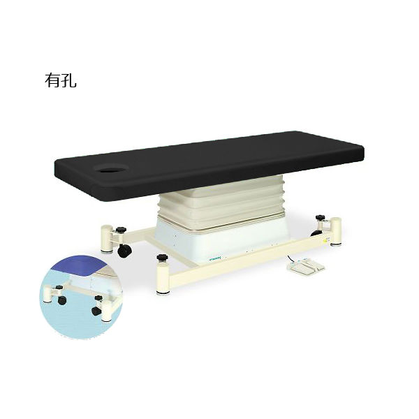 高田ベッド製作所 有孔垂直電動SCタイプ 幅60×長さ180×高さ46~79cm 黒 TB-728U 1個 63-0353-98（直送品）