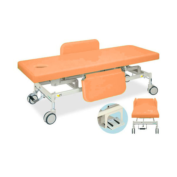 高田ベッド製作所 有孔電動Gカイザー 幅65×長さ190×高さ45~83cm オレンジ TB-1125U 1個 63-0384-50（直送品）