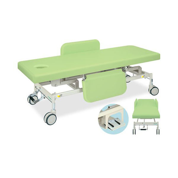 高田ベッド製作所 有孔電動Gカイザー 幅65×長さ190×高さ45~83cm ライムグリーン TB-1125U 1個 63-0384-56（直送品）