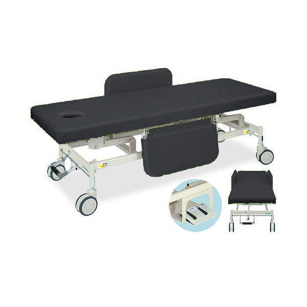 高田ベッド製作所 有孔電動Gカイザー 幅70×長さ180×高さ45~83cm 黒 TB-1125U 1個 63-0384-61（直送品）