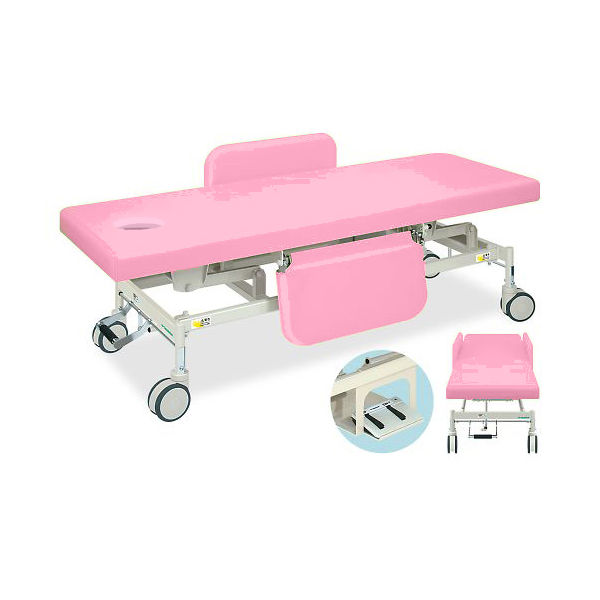 高田ベッド製作所 有孔電動Gカイザー 幅70×長さ180×高さ45~83cm ピンク TB-1125U 1個 63-0384-65（直送品）