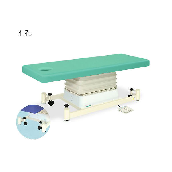 高田ベッド製作所 有孔垂直電動SCタイプ 幅65×長さ180×高さ46~79cm ライトグリーン TB-728U 1個 63-0354-37（直送品）