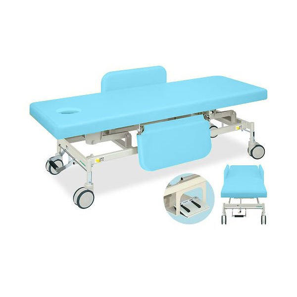 高田ベッド製作所 有孔電動Gカイザー 幅60×長さ190×高さ45~83cm スカイブルー TB-1125U 1個 63-0384-16（直送品）