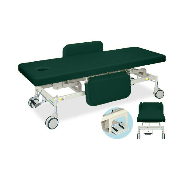 高田ベッド製作所 有孔電動Gカイザー 幅70×長さ190×高さ45~83cm メディグリーン TB-1125U 1個 63-0384-91（直送品）