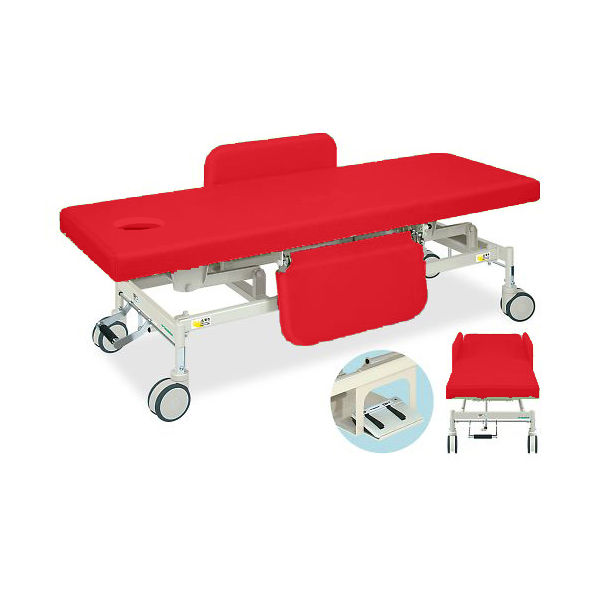 高田ベッド製作所 有孔電動Gカイザー 幅70×長さ190×高さ45~83cm レッド TB-1125U 1個 63-0384-94（直送品）