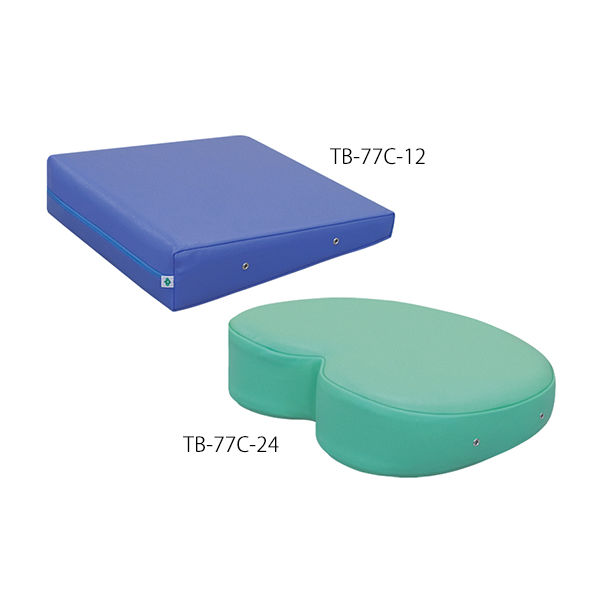 高田ベッド製作所 カラー胸当てマクラ 幅35×奥行37×高さ4/10cm レッド TB-77C-12 1個 63-0187-93（直送品）
