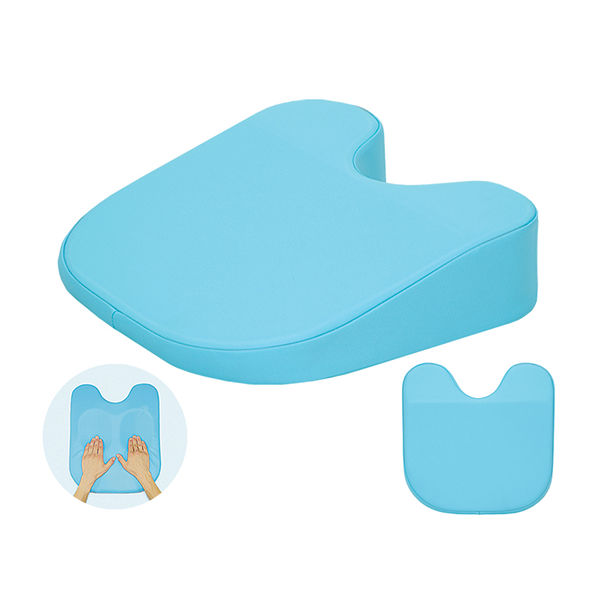 高田ベッド製作所 ミニバスト 幅42×奥行40×高さ3/11cm ライトブルー TB-77C-92 1個 63-0187-27（直送品）