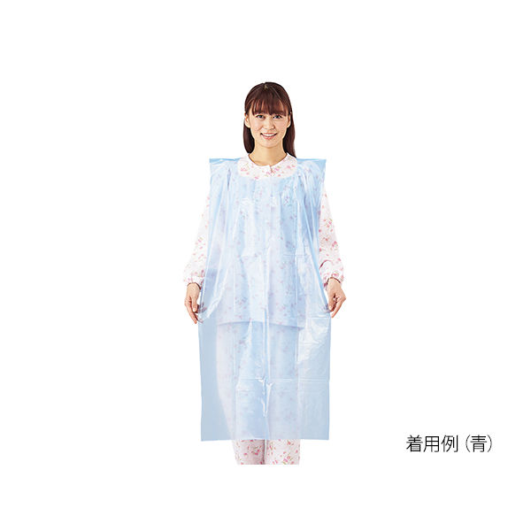アズワン プロシェア食事用PEエプロン 青 50枚入 7-6266-02 1箱(50枚)（直送品）