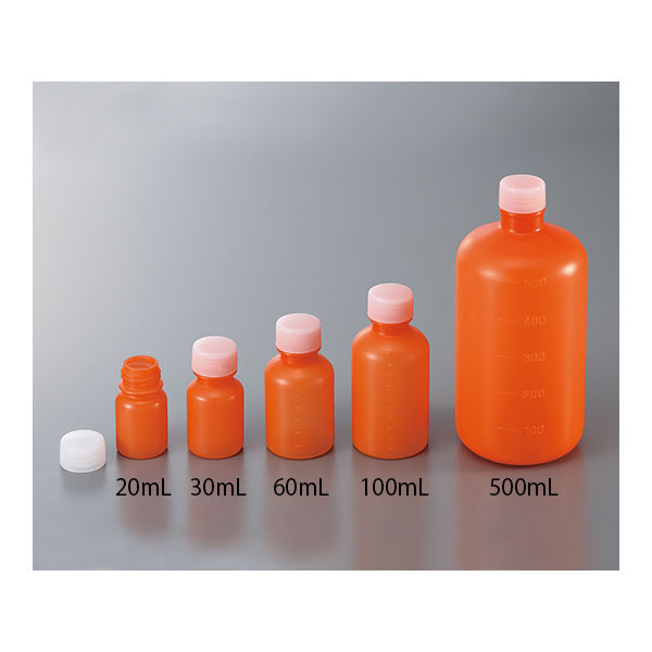 馬野化学容器 規格外用瓶 500mL 茶/白 1-30 1ケース(50本) 63-1377-95（直送品）