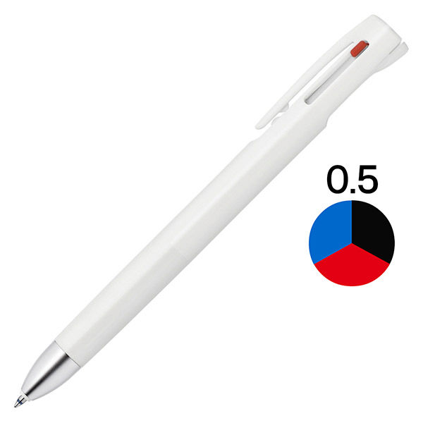 3色ボールペン ブレン3C 0.5mm 白軸 B3AS88-W ゼブラ