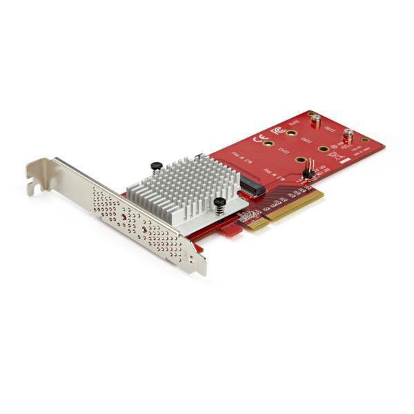 M.2 PCIe SSDアダプタカード／PCIe／2スロット PEX8M2E2 1個 StarTech