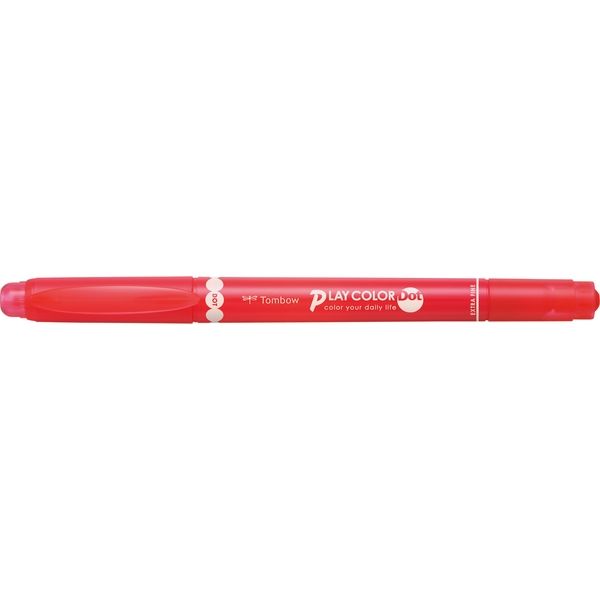 トンボ鉛筆 水性サインペンプレイカラードット チェリーレッド WS-PD26 5本（直送品）