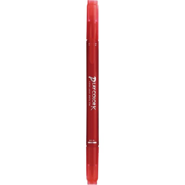 トンボ鉛筆 水性サインペンプレイカラーK 赤 WS-PK25 5本（直送品）