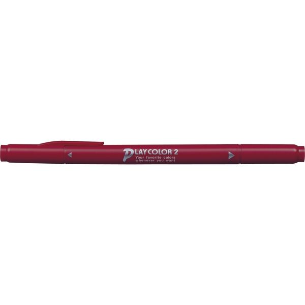 トンボ鉛筆 水性サインペンプレイカラー2 紅色 WS-TP24 1セット(1個×5)