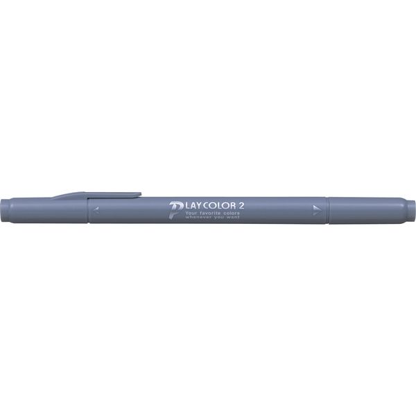 トンボ鉛筆 水性サインペンプレイカラー2 灰色 WS-TP49 5本（直送品）