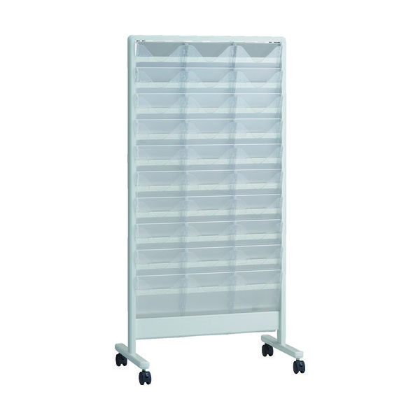 トラスコ中山 TRUSCO パンフレットスタンド A4サイズ対応 垂直3列10段 ホワイト TAP310S-W 1台 161-0895（直送品）