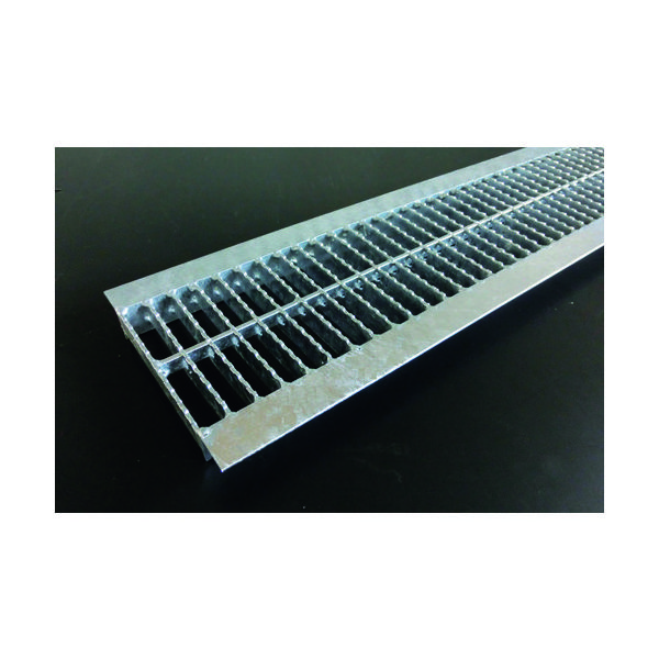 奥岡製作所 奥岡 スチール製 U字溝用 グレーチング 溝幅240用 中間目 ノンスリップ OKUN-M3 24-19 1枚 137-1987（直送品）