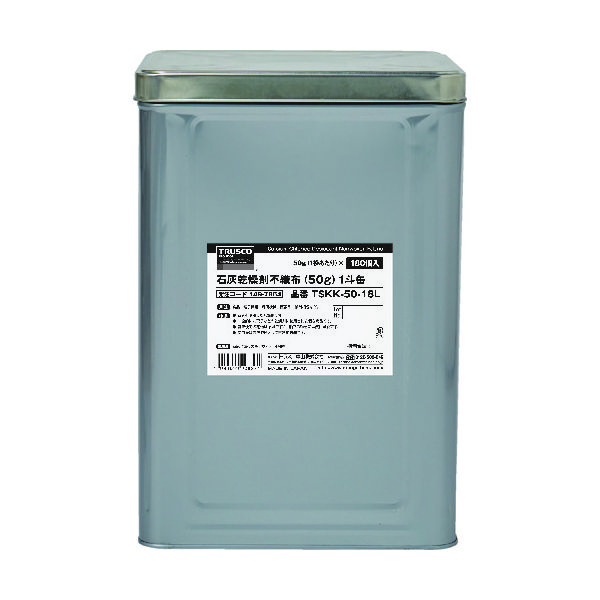 トラスコ中山 TRUSCO 石灰乾燥剤 (耐水、耐油包装) 50g 180個入 1斗缶 TSKK-50-18L 1缶(180個) 149-7864（直送品）