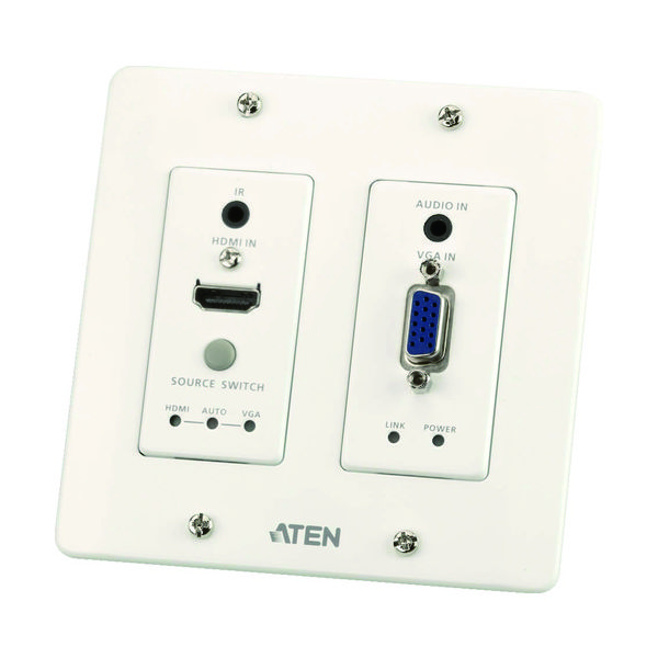 ATEN ビデオ延長器/HDMI＆VGA/壁埋込式USウォールプレート/4K対応（HDMI） VE2812UST 158-7750（直送品）