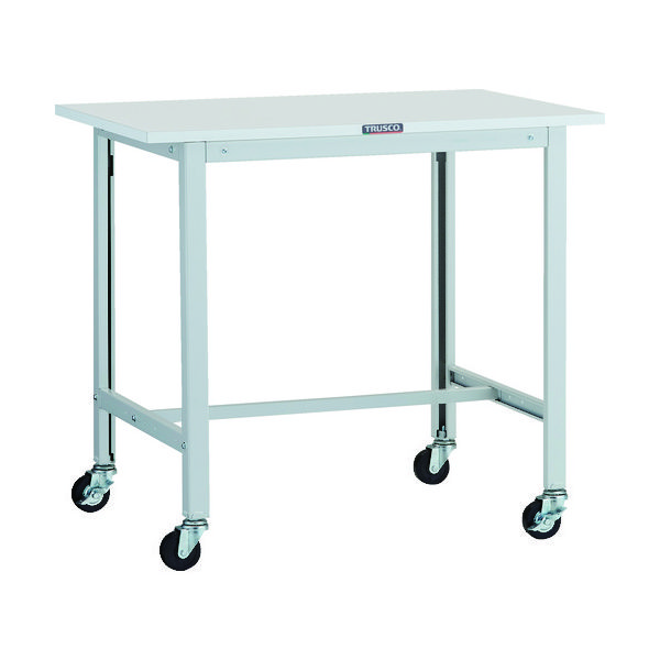 TRUSCO 軽荷重作業台(100kg)AO型 900X600XH809 φ75キャスター付 ホワイト色 AO-0960C75 1台（直送品）