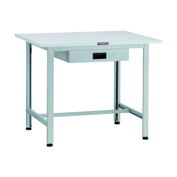 TRUSCO 軽荷重作業台(200kg)AO型 900X750XH740 薄型1段引出付 ホワイト色 AO-0975UDK1 1台（直送品）