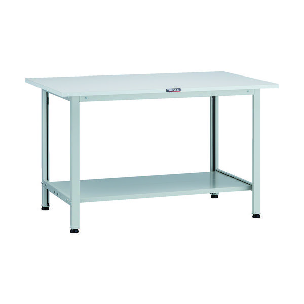 トラスコ中山 TRUSCO 軽荷重作業台(200kg)AO型 1200X600XH740 下棚2枚付 ホワイト色 AO-1260LT2 1台（直送品）