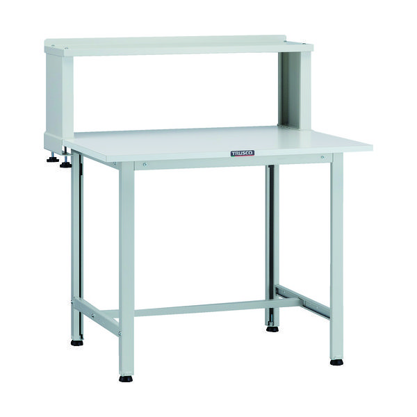 TRUSCO 軽荷重作業台(200kg)AO型 900X750XH1044(全高) 上棚付 ホワイト色 AO-0975YURB 1台（直送品）
